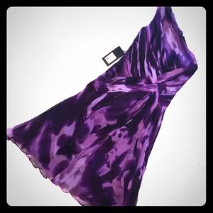 NWT Tadashi One Sleeve Silk Dress